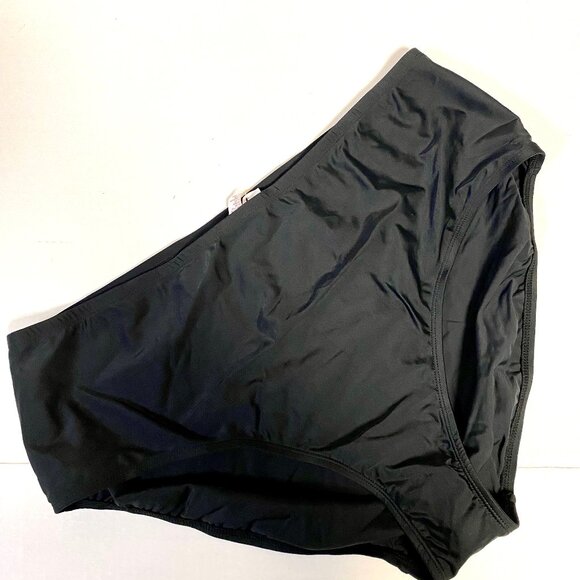 NEW 2pc Black Swim365 Tankini Top 26W; Merona 24W/26W Plus Size Swimwear #054 - Picture 2 of 3